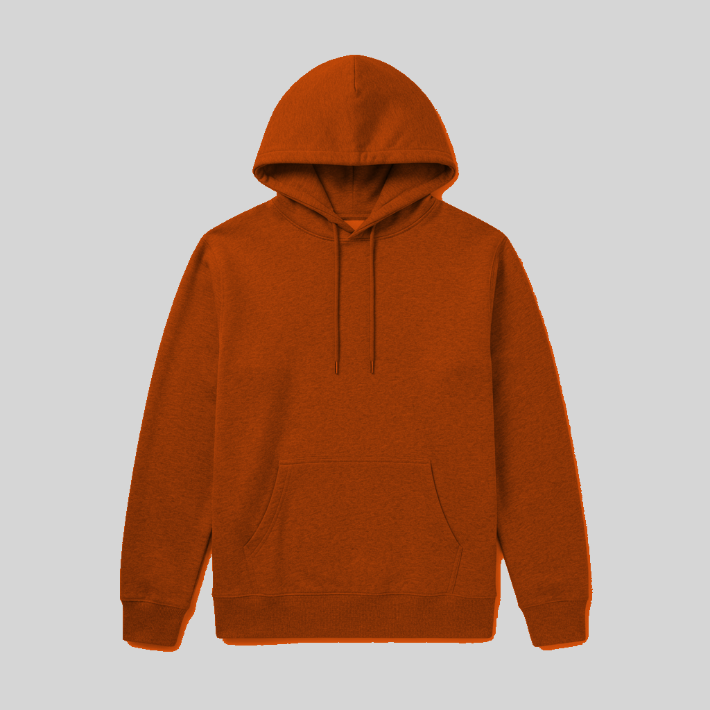 Custom hoodie in fire orange